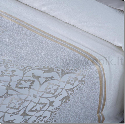 Lovatiesė "Sacha", kreminė su blizgiais motyvais